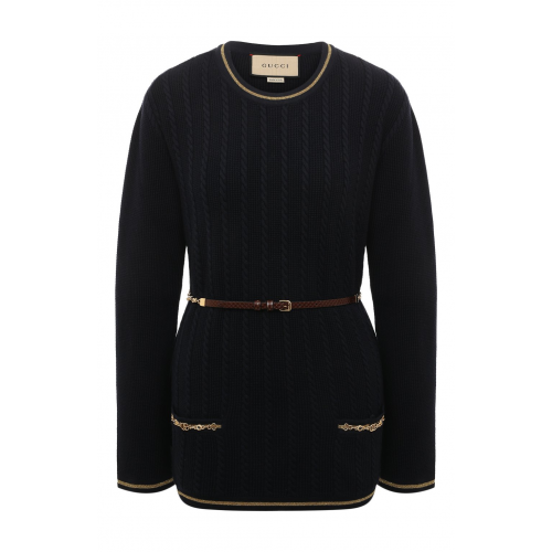 Пуловер из шерсти и хлопка Gucci 658034 XKBVO