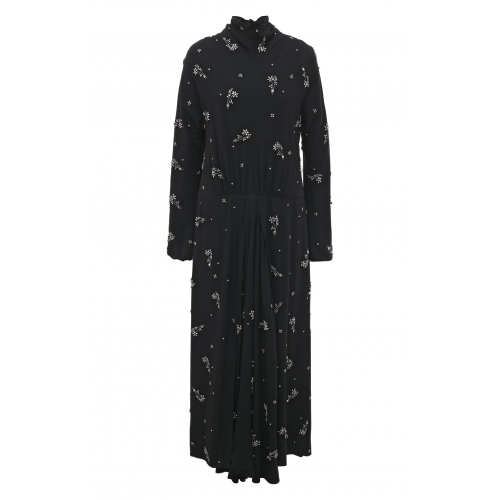 Платье с отделкой стразами Prada P36S2R-1R14-F0002-182