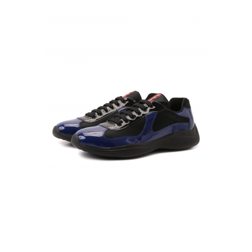Комбинированные кроссовки Prada 4E3400-3LGP-F017C