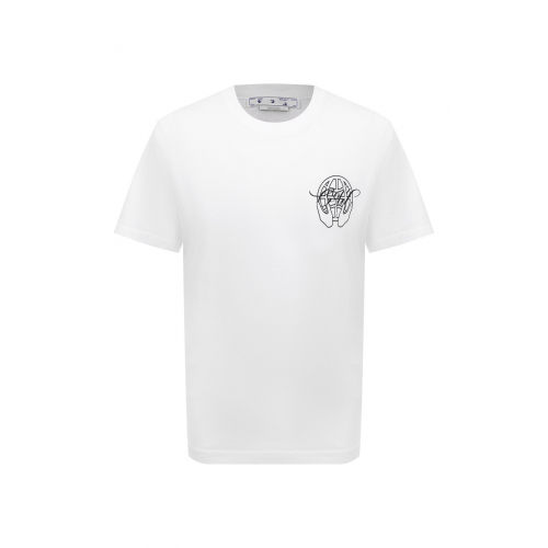Хлопковая футболка Off-White OMAA027S23JER0070110