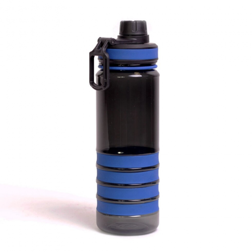 Спортивная бутылка для воды 750мл из пластика (тритан) (черно-синий) Kamille