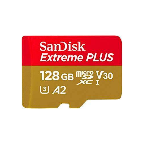 МicroSDXC 128GB SanDisk microSDXC Class 10 UHS-I A2 C10 V30 U3 Extreme Plus SDSQXBZ-128G-GN6MA
