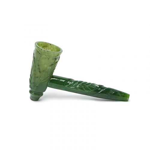 Трубка курительная нефрит зеленый 10 см ООО "Карелшунгит"