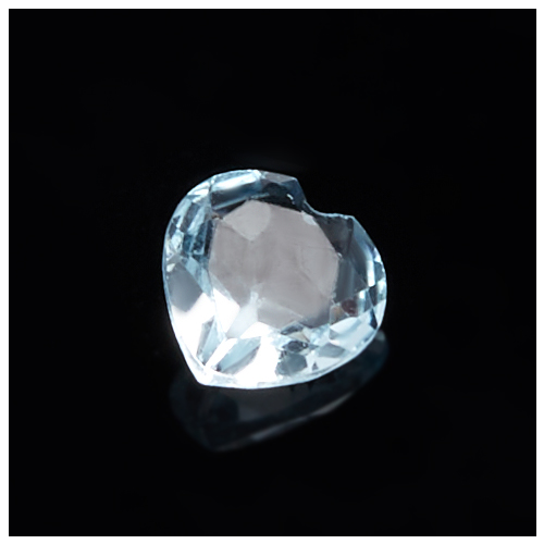 Огранка топаз голубой сердце (1 шт) 5 мм ООО "Карелшунгит"