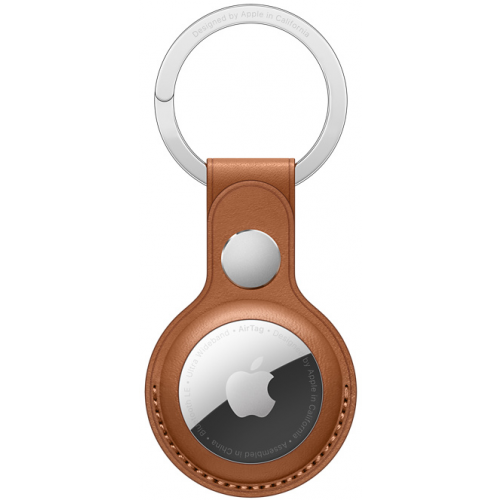 Чехол Apple AirTag Leather Key Ring Светло-коричневый