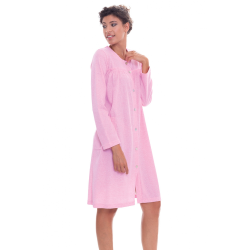 Розовый халат на пуговицах B&B (Женские халаты)