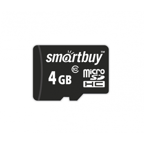 Карта памяти micro SDHC 4GB SmartBuy (Class 10, без адаптера)