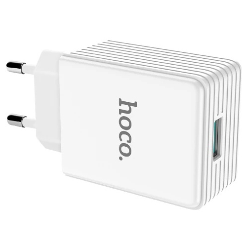 Зарядное устройство НОСО C34A Quick Charge 3.0 220V-> USB 5-12V 3000мА, White