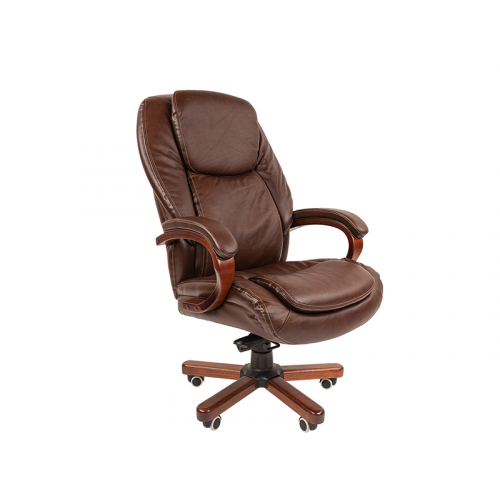 Компьютерное кресло Chairman 408 кожа+PU Brown 00-07030083