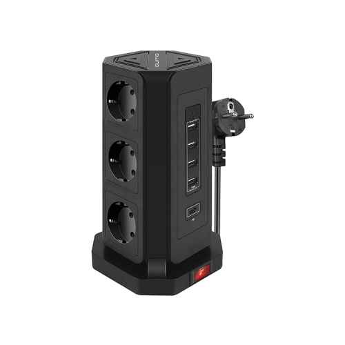 Сетевой фильтр Qumo Power Tower Pro PD 8SP4U P-0004 9 Sockets 2m 42086