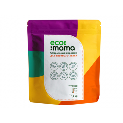 Средство Стиральный порошок для цветного белья Ecomama 1.2kg EMEMWPSF59702