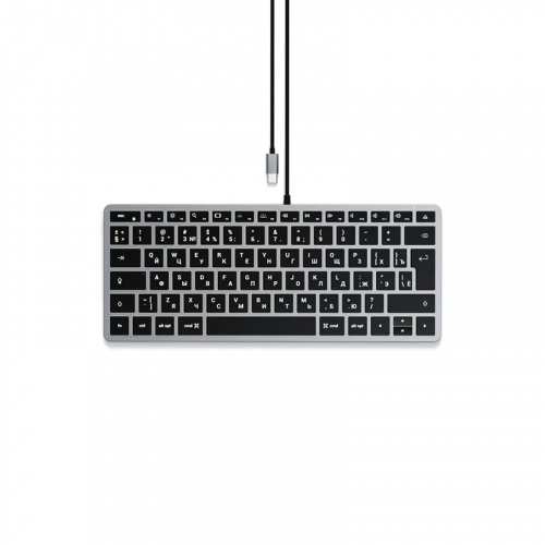Клавиатура Satechi Slim W1 USB-C Wired Space Grey ST-UCSW1M-RU