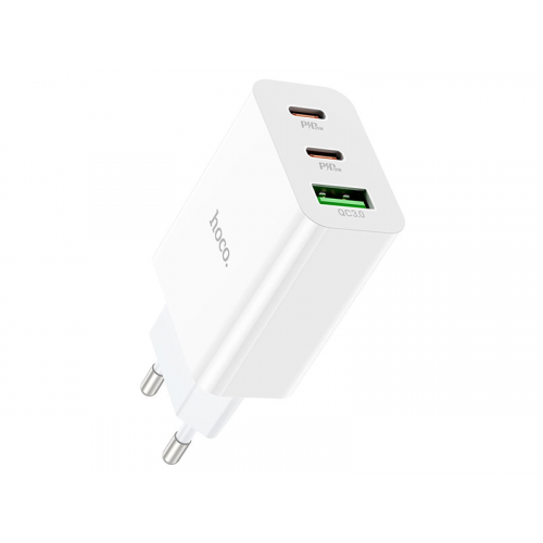 Зарядное устройство Hoco C99A 1xUSB - 2xUSB-C 3А PD20W QC3.0 White 6931474767554