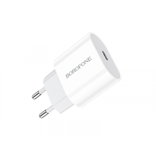 Зарядное устройство Borofone BA61A Origin 1xUSB-C PD10 5W 3A White 6974443381139
