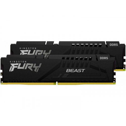 Модуль памяти Kingston Fury Beast Black EXPO DDR5 DIMM 6000MHz PC-48000 CL36 - 64Gb Kit (2х32Gb) KF560C36BBEK2-64