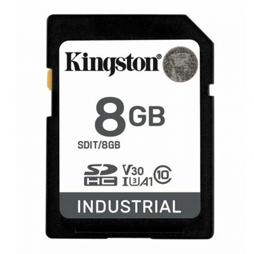 Карта памяти 8Gb - Kingston Industrial - Secure Digital HC UHS-I U3, V30, A1 Class 10 SDIT/8GB