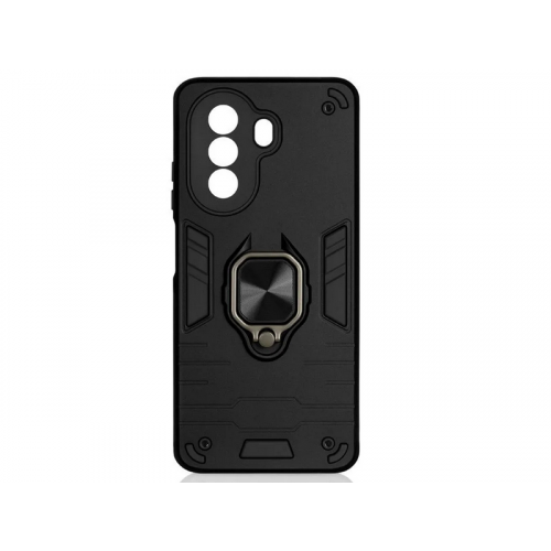 Чехол DF для Huawei Nova Y71 с магнитом и кольцом Black hwArmor-07