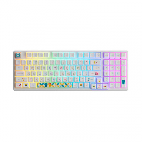 Клавиатура Akko 3098B Doraemon Rainbow 3 Modes Hot Swap CS Jelly Pink Switch Cherry 300982