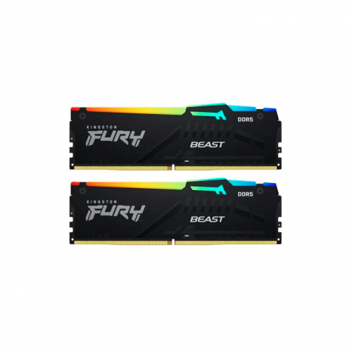 Модуль памяти Kingston Fury Beast Black RGB Expo DDR5 DIMM 5600Mhz PC44800 CL36 - 16Gb Kit (2x8Gb) KF556C36BBEAK2-16