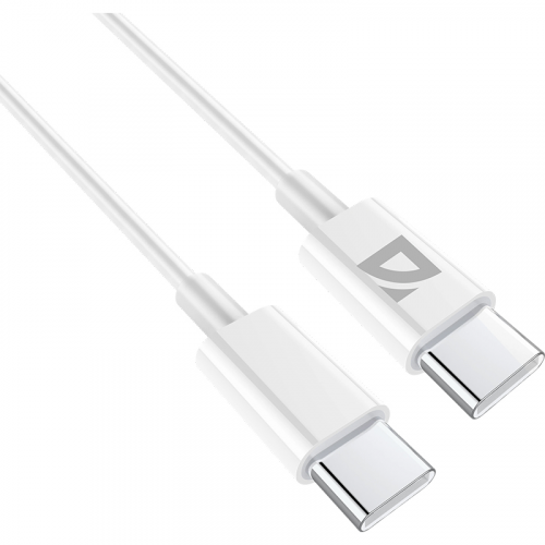 Аксессуар Defender F182 USB Type-C - USB Type-C PD 60W 1m White 87508