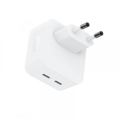 Зарядное устройство Wiwu Wi-U010 Comet 35W Dual USB-C White 6976195094541