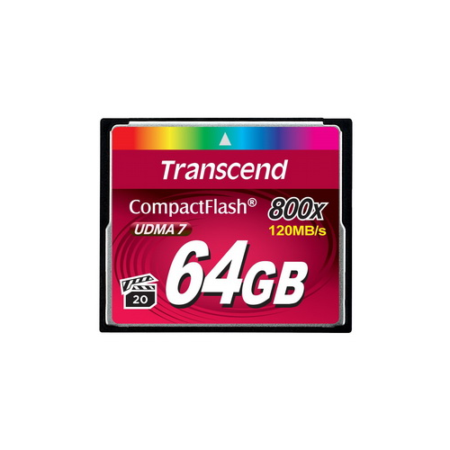 Карта памяти 64Gb - Transcend 800x Ultra Speed - Compact Flash TS64GCF800