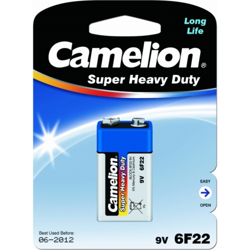 Батарейка КРОНА Camelion 6F22 Blue 6F22-BP1B / 6F22-1BL