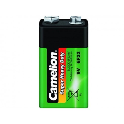 Батарейка КРОНА Camelion 6F22 Green 6F22-BP1G / 6F22-1BL