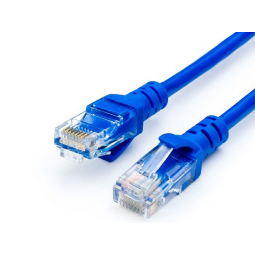 Сетевой кабель ATcom RJ45 CAT-5e UTP 5m Blue АТ9163