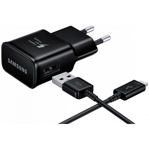 Зарядное устройство Samsung EP-TA20 USB Type-C с функцией быстрой зарядки, 2A c кабелем USB Type-C Black