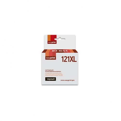 Картридж EasyPrint IH-641 №121XL Black для HP Deskjet D1663/D2563/D2663/D5563/F2423/F2483/F2493/F4275/F4283/F4583/Photosmart C4683/C4783/ENVY 110e/120e