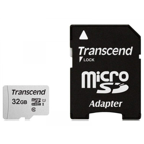 Карта памяти 32Gb - Transcend 300S MicroSDHC Class 10 UHS-I TS32GUSD300S-A