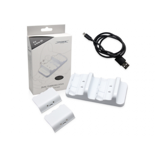 Зарядное устройство Dobe TYX-532S Dual Charging Stantion + Battery Pack 600mAh White для Xbox One S