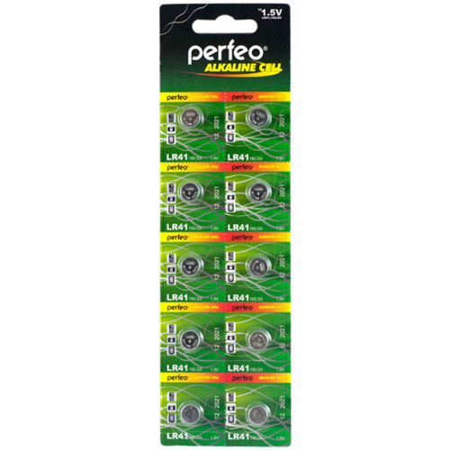 Батарейка Perfeo LR41/10BL Alkaline Cell 392A AG3 (10 штук)