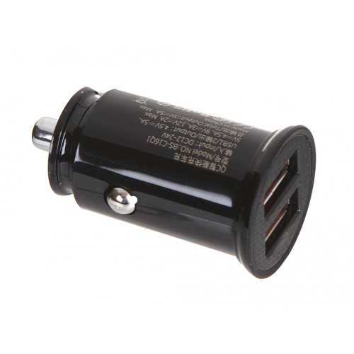 Зарядное устройство Baseus Circular Plastic A+A 30W Dual QC3.0 Quick Car Charger Black CCALL-YD01