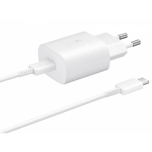 Зарядное устройство Samsung EP-TA800 + кабель USB Type-C 25W White
