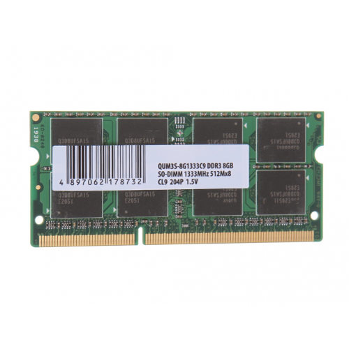 Модуль памяти Qumo DDR3 SO-DIMM 1333MHz PC-10660 CL9 - 8Gb QUM3S-8G1333C9 / QUM3S-8G1333C9R