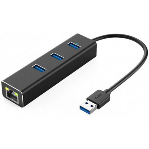 Хаб USB KS-is USB 3.0 RJ45 LAN Gigabit KS-405