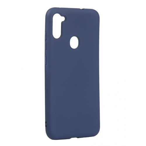 Чехол с микрофиброй DF для Samsung Galaxy M11/A11 (EU) Silicone Blue sOriginal-12