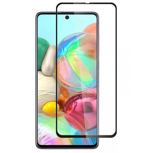 Противоударное стекло Innovation для Samsung A91 2D Full Glue Black 16908