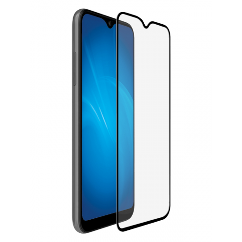 Закаленное стекло DF для Samsung Galaxy A01 Core Fullscreen Full Glue Black Frame sColor-105