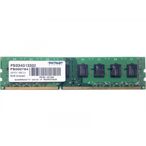 Модуль памяти Patriot Memory DDR3 DIMM 1333Mhz PC3-10600 CL9 - 4Gb PSD34G13332