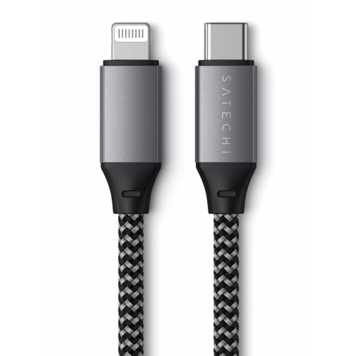 Аксессуар Satechi Type-C to Lightning MFI Cable 25cm Grey Space ST-TCL10M