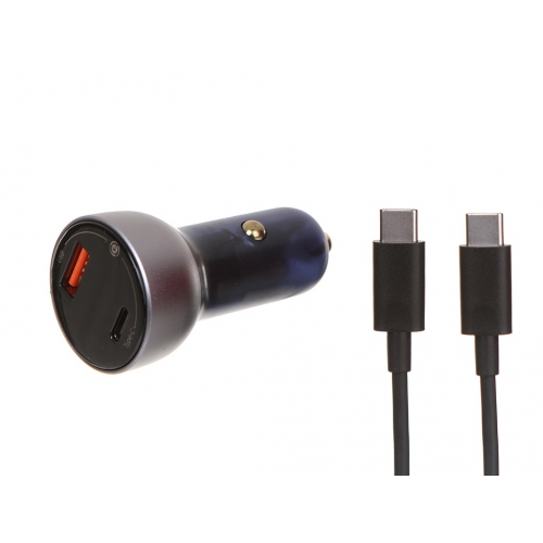Зарядное устройство Baseus Particular Digital Display QC+PPS Car Charger 65W + Cable USB Type-C 1m White TZCCKX-0G