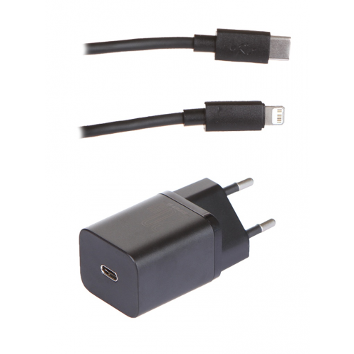 Зарядное устройство Baseus Super Si Quick Charger 1C 20W Sets + Cable USB Type-C Black TZCCSUP-B01