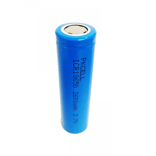 Аккумулятор 18650 - Pkcell 3.7V 2600mAh Li-ion 18650 2600-1B (1 штука)