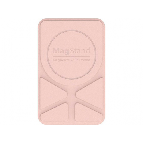 Магнитное крепление-подставка SwitchEasy MagStand Leather Stand для APPLE MagSafe Совместимо с APPLE iPhone 12/11 Pink GS-103-158-221-140