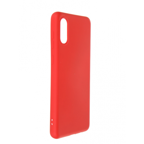Чехол DF для Samsung Galaxy A02 с микрофиброй Silicone Red sOriginal-27