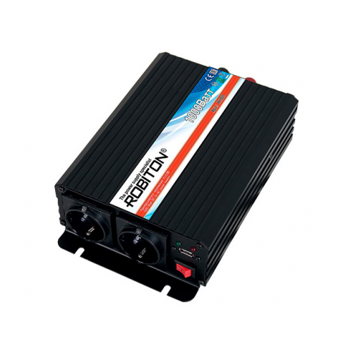 Автоинвертор Robiton R1000 (1000Вт) с 12В на 220В 13203