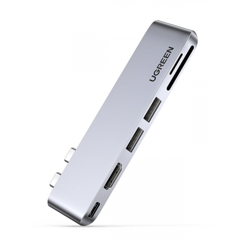 Хаб USB Ugreen для MacBook 2xUSB Type-C - 2xUSB/HDMI/SD/TF 80856